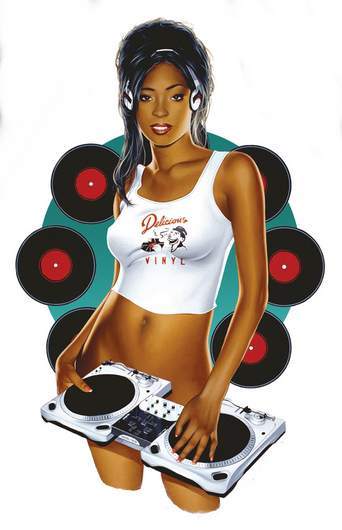 #SEXY 3 INCH MINI LATINO CHICA BANDANA #PINUP GIRL #STICKER/#DECAL Keith Garvey 